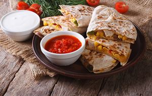 Chicken Quesadillas with Sweetcorn Salsa